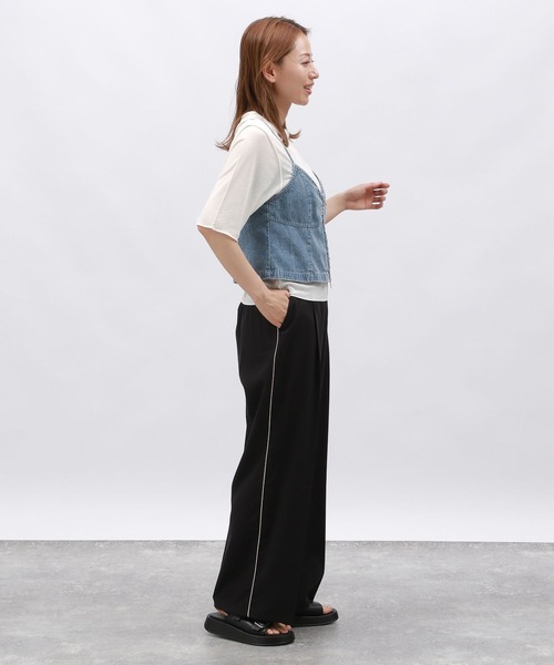 LAKOLE（ラコレ）の「シアーメロウ半袖T / 129237（Tシャツ/カットソー・レディース・ブラック/セージグリーン/チャコール/オフホワイト・SMALL/MEDIUM）」の14枚目の写真