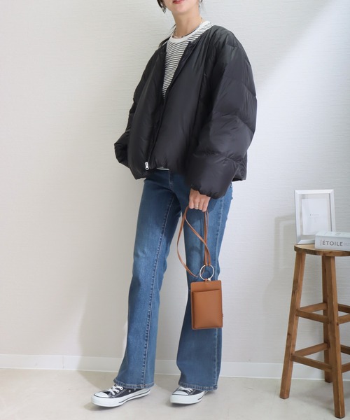 libelle more（リベル モア）の「ナイロンショート丈ダウン・フェザー