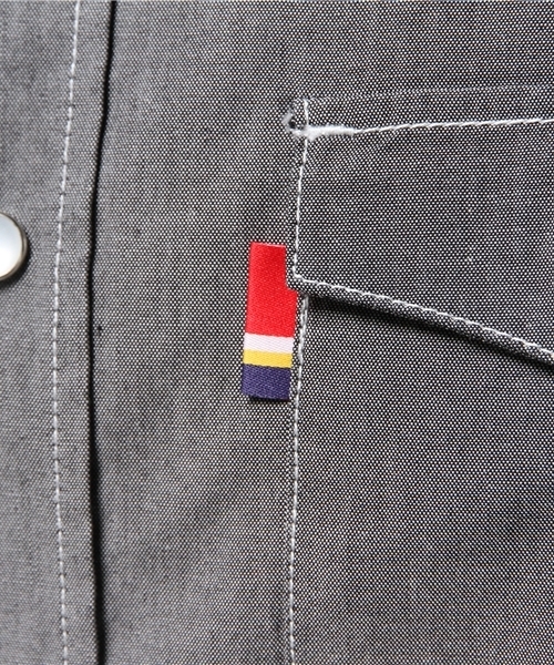 Dickies（ディッキーズ）の「シャンブレー長袖ウエスタンシャツ（シャツ/ブラウス・メンズ・ブルー/ブラック・MEDIUM/LARGE/SMALL/X-LARGE）」の13枚目の写真