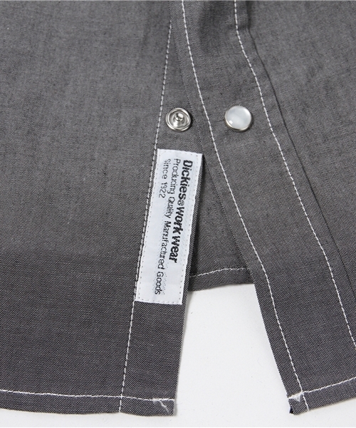 Dickies（ディッキーズ）の「シャンブレー長袖ウエスタンシャツ（シャツ/ブラウス・メンズ・ブルー/ブラック・MEDIUM/LARGE/SMALL/X-LARGE）」の14枚目の写真