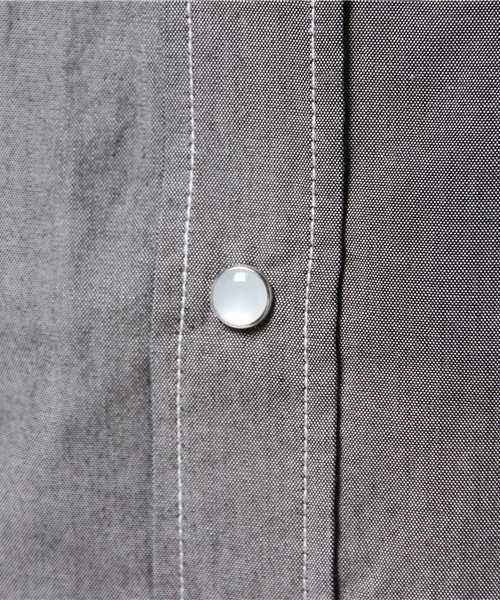 Dickies（ディッキーズ）の「シャンブレー長袖ウエスタンシャツ（シャツ/ブラウス・メンズ・ブルー/ブラック・MEDIUM/LARGE/SMALL/X-LARGE）」の7枚目の写真