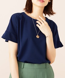 BELLUNA PLUS | ジョーゼット素材袖パールブラウス(シャツ/ブラウス)