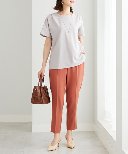 BELLUNA PLUS（ベルーナ）の「ジョーゼット素材袖パールブラウス（シャツ/ブラウス・レディース・ブルーグリーン/グレイッシュベージュ/ピンク/ネイビー・MEDIUM/LARGE/X-LARGE）」の11枚目の写真