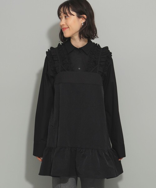 Ray BEAMS(レイビームス)の「タフタ キャミ ミニ ワンピース(ワンピース・レディース・ブラック/ブラウン系その他5・1/0)」の7枚目の写真