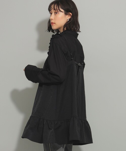 Ray BEAMS(レイビームス)の「タフタ キャミ ミニ ワンピース(ワンピース・レディース・ブラック/ブラウン系その他5・1/0)」の9枚目の写真