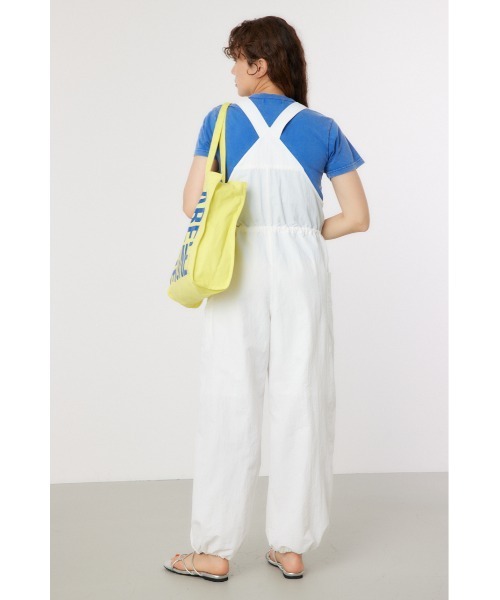 RODEO CROWNS WIDE BOWL（ロデオクラウンズワイドボウル）の「ウエストシャーリング ナイロンサロペット（サロペット/オーバーオール・レディース・アイボリー/ブラック/カーキ・FREE）」の11枚目の写真