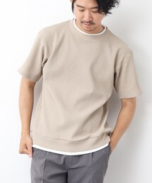 NOLLEY’S | 《吸水速乾/UVカット》フェイクレイヤードワッフルTシャツ(Tシャツ/カットソー)