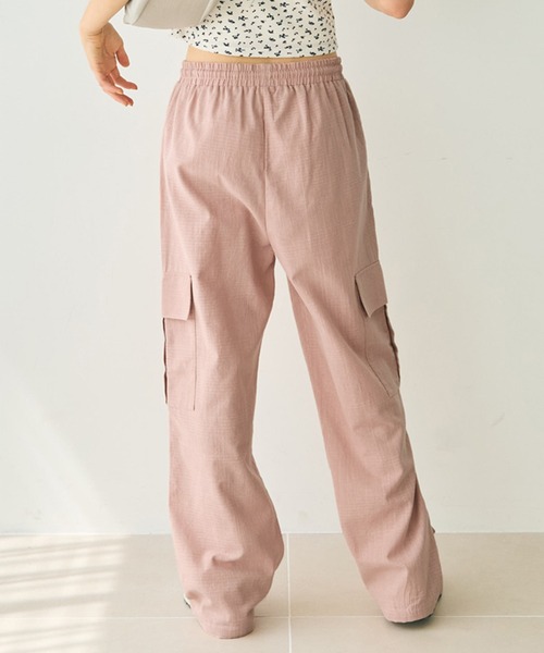 coca（coca）（コカ）の「リネン風コットンカーゴパンツ（カーゴパンツ・レディース・ブラック/カーキ/ピンク/ライトベージュ・L/M）」の5枚目の写真