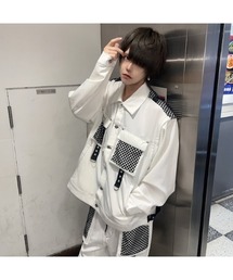 THICC（チック）の「PSYNYXX メッシュ切替サスペンダージャケット上下セットアップ（セットアップ）」