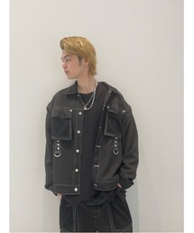 THICC（チック）の「PSYNYXX メッシュ切替サスペンダージャケット上下セットアップ（セットアップ）」