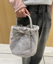 FRAY I.D | リボンファーバッグ【WEB限定カラーあり】(ハンドバッグ)