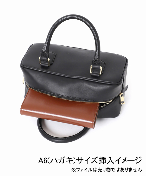 La TOTALITE（ラトータリテ）の「【MILOS/ミロス】スクエアボストンBAG（ボストンバッグ・レディース・ブラック/ベージュ・FREE）」の15枚目の写真