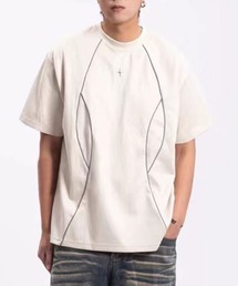 aimoha outdoorユニセックス スエード 切り替え Tシャツ (SS)