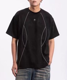 aimoha outdoorユニセックス スエード 切り替え Tシャツ (SS)