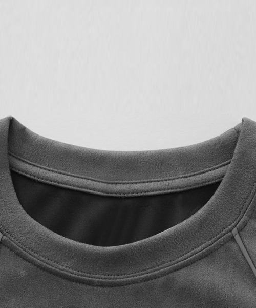 aimoha(アイモハ)の「aimoha outdoorユニセックス スエード 切り替え Tシャツ (SS)(Tシャツ/カットソー・レディース・ブラック/ベージュ・SMALL/MEDIUM/LARGE)」の9枚目の写真