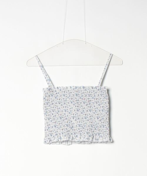 セール】小花柄シャーリングブラトップ（キャミソール）｜Per