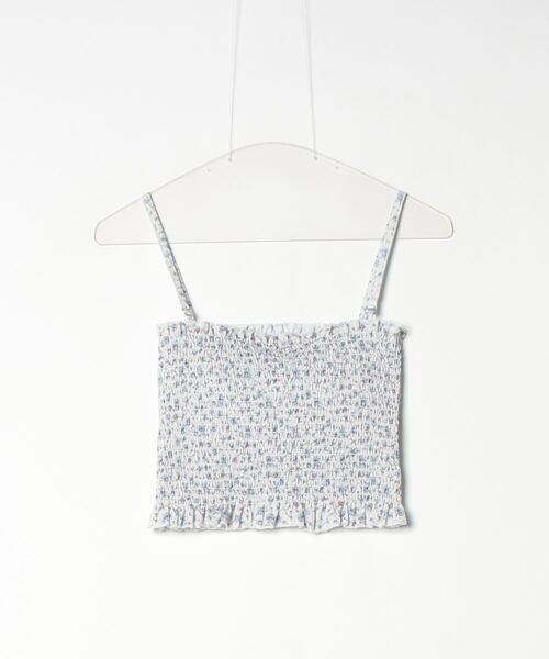 セール】小花柄シャーリングブラトップ（キャミソール）｜Per