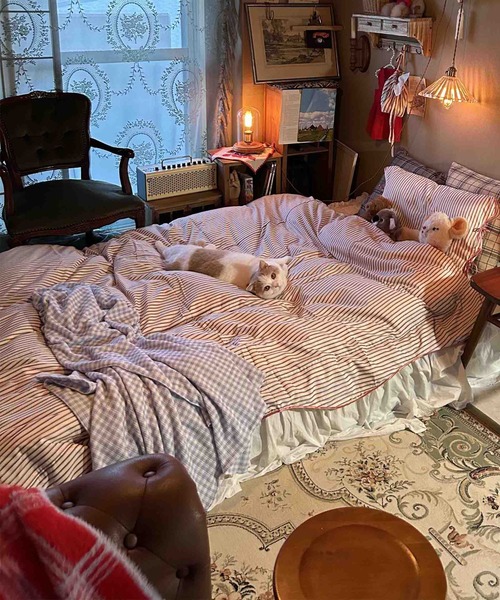 Casselini HOME(キャセリーニ ホーム)ストライプ布団カバー(シングル