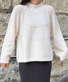 シャギーグラデーションハイネックニット