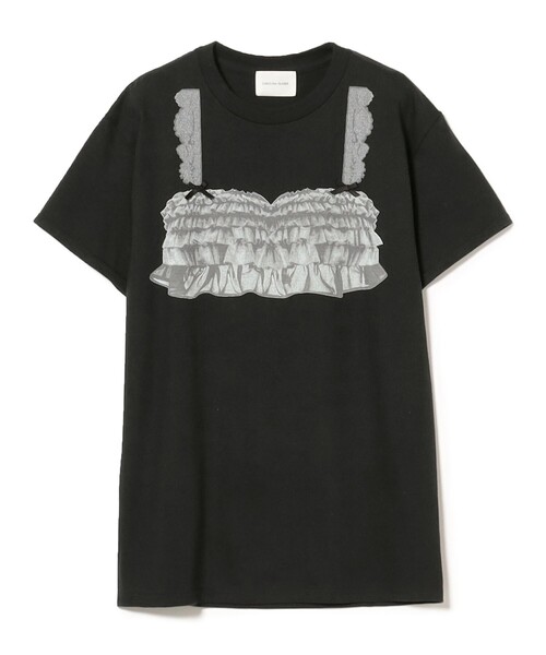 CAROLINA GLASER（カロリナ グレイサー）の「ビスチェプリント コットン Tシャツ（Tシャツ/カットソー・レディース・ブラック/ホワイト・ONE SIZE）」の2枚目の写真