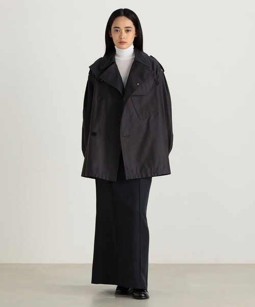 EDITION(エディション)の「コットン ミリタリーコート(ミリタリージャケット・レディース・ブラック/ベージュ・34/36)」の3枚目の写真