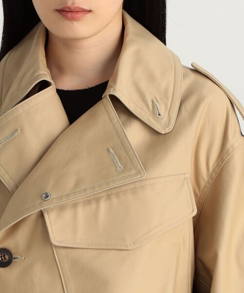 EDITION(エディション)の「コットン ミリタリーコート(ミリタリージャケット・レディース・ブラック/ベージュ・34/36)」の10枚目の写真