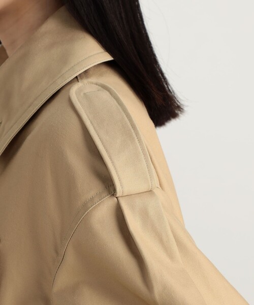 EDITION(エディション)の「コットン ミリタリーコート(ミリタリージャケット・レディース・ブラック/ベージュ・34/36)」の13枚目の写真