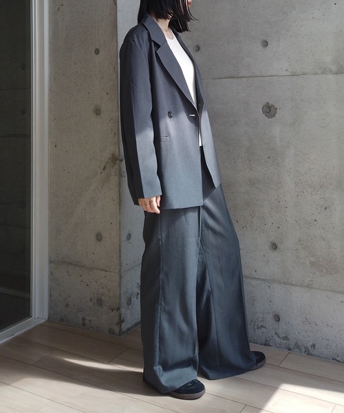 y/m by RIKA（イムバイリカ）の「ツイルタックパンツ（その他パンツ・レディース・グレイッシュベージュ/グレー・FREE）」の10枚目の写真