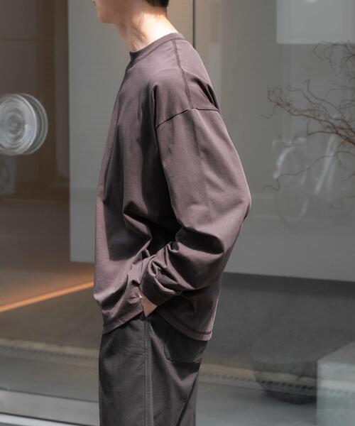 FORK&SPOON（フォークアンドスプーン）の「FORK&SPOON　ハイツイストジャージープルオーバー（Tシャツ/カットソー・メンズ・アイボリー/ダークブラウン・5/4）」の7枚目の写真