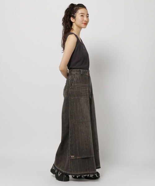 niko and...（ニコアンド）の「【Coca-Cola(コカ･コーラ)】コレクション 刺繍リブタンクトップ（タンクトップ・レディース・チャコール/ホワイト・FREE）」の6枚目の写真