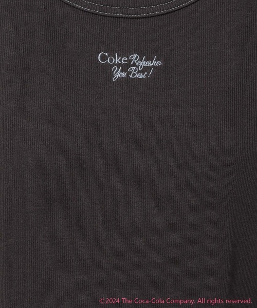niko and...（ニコアンド）の「【Coca-Cola(コカ･コーラ)】コレクション 刺繍リブタンクトップ（タンクトップ・レディース・チャコール/ホワイト・FREE）」の13枚目の写真
