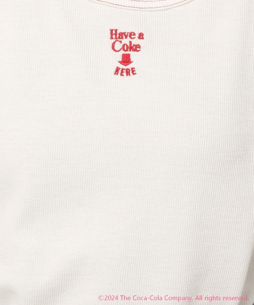 niko and...（ニコアンド）の「【Coca-Cola(コカ･コーラ)】コレクション 刺繍リブタンクトップ（タンクトップ・レディース・チャコール/ホワイト・FREE）」の14枚目の写真