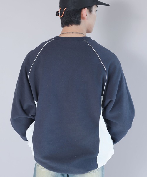 SPINNS（スピンズ）の「ストリート＆グランジ/ゲームシャツデザインスウェット（スウェット・メンズ・ブラック/ネイビー/オフホワイト/ブラウン・ONESIZE）」の16枚目の写真