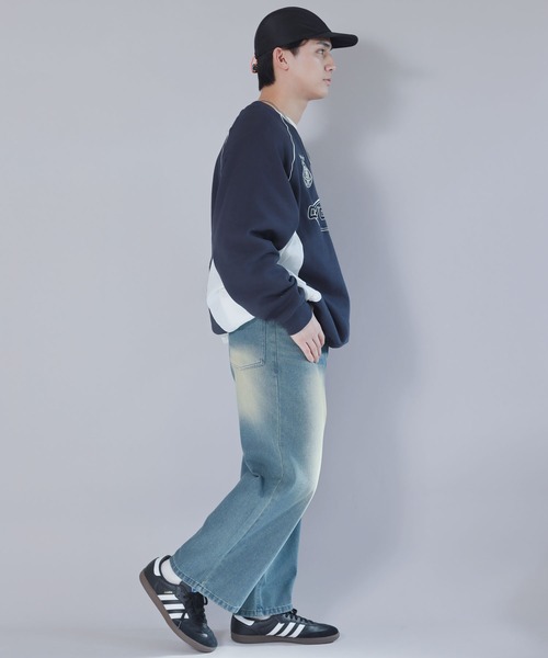 SPINNS（スピンズ）の「ストリート＆グランジ/ゲームシャツデザインスウェット（スウェット・メンズ・ブラック/ネイビー/オフホワイト/ブラウン・ONESIZE）」の18枚目の写真