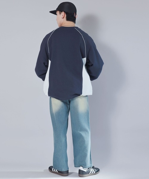 SPINNS（スピンズ）の「ストリート＆グランジ/ゲームシャツデザインスウェット（スウェット・メンズ・ブラック/ネイビー/オフホワイト/ブラウン・ONESIZE）」の19枚目の写真