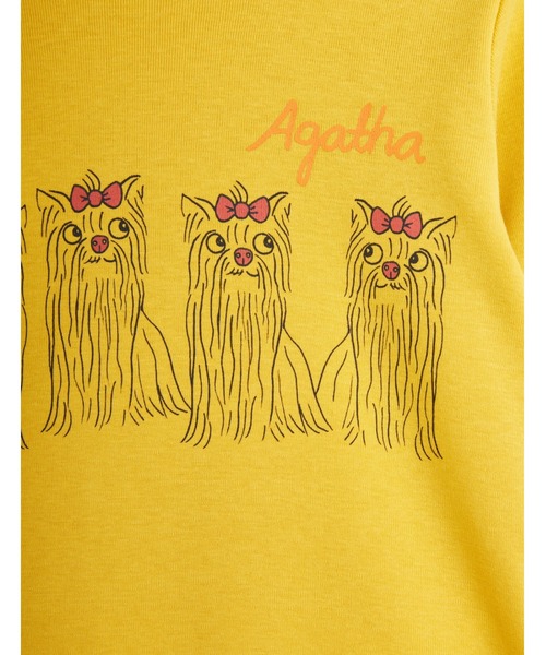 Mini Rodini(ミニロディーニ)の「mini rodini / Agatha ドッグ長袖Tシャツ(Tシャツ/カットソー・キッズ・イエロー・104/110/80/86/92/98/116/122/128/134/140/146)」の3枚目の写真
