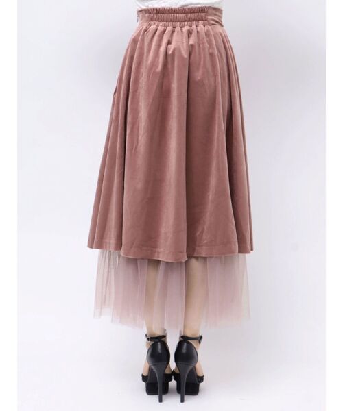 RESEXXY(リゼクシー)の「ベロアチュールロングスカート(スカート・レディース・チャコールグレー/ブラック/ピンク・FREE)」の20枚目の写真