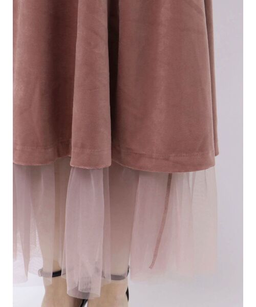 RESEXXY(リゼクシー)の「ベロアチュールロングスカート(スカート・レディース・チャコールグレー/ブラック/ピンク・FREE)」の22枚目の写真