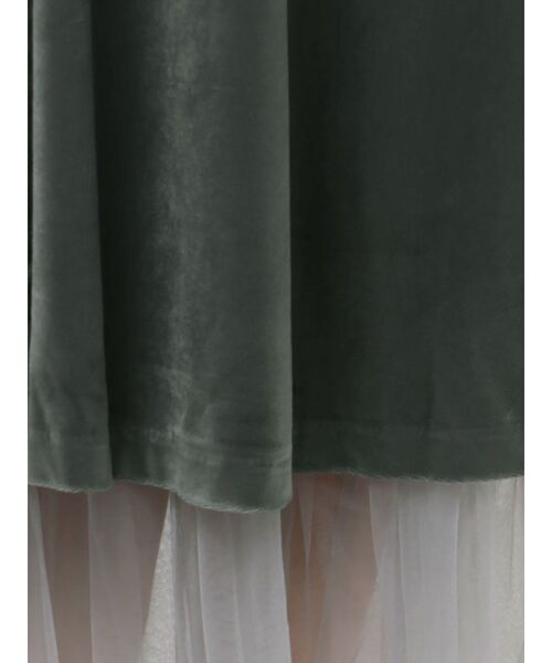 RESEXXY(リゼクシー)の「ベロアチュールロングスカート(スカート・レディース・チャコールグレー/ブラック/ピンク・FREE)」の4枚目の写真