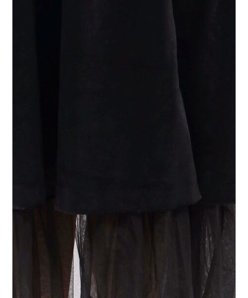 RESEXXY(リゼクシー)の「ベロアチュールロングスカート(スカート・レディース・チャコールグレー/ブラック/ピンク・FREE)」の5枚目の写真