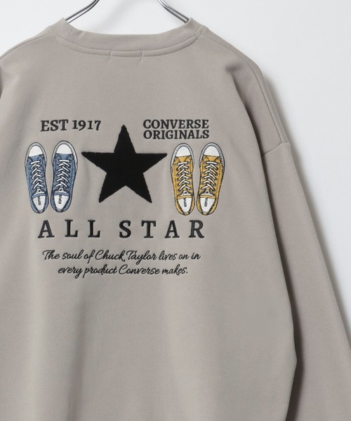 CONVERSE(コンバース)の「CONVERSE/コンバース 裏起毛 フロント バックサガラ刺繍 オーバーサイズ スウェット レディース メンズ トレーナー(スウェット・レディース・スミクロ/グレー系その他2/グレイッシュベージュ/ブラック/グレー系その他/ブラック系その他2/アッシュグレー/ブラック系その他/オフホワイト/グレイッシュブルー/グレー系その他3/ホワイト系その他/ブラック系その他3・M/L/LL)」の13枚目の写真