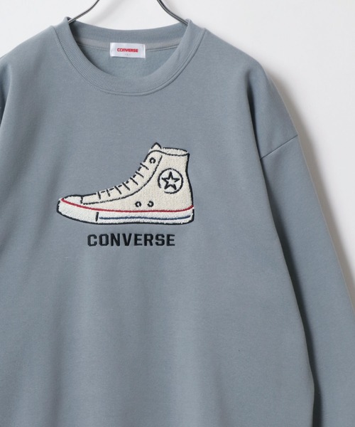 CONVERSE(コンバース)の「CONVERSE/コンバース 裏起毛 フロント バックサガラ刺繍 オーバーサイズ スウェット レディース メンズ トレーナー(スウェット・レディース・スミクロ/グレー系その他2/グレイッシュベージュ/ブラック/グレー系その他/ブラック系その他2/アッシュグレー/ブラック系その他/オフホワイト/グレイッシュブルー/グレー系その他3/ホワイト系その他/ブラック系その他3・M/L/LL)」の1枚目の写真