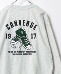 CONVERSE/コンバース 裏起毛 フロント バックサガラ刺繍 オーバーサイズ スウェット レディース メンズ トレーナー