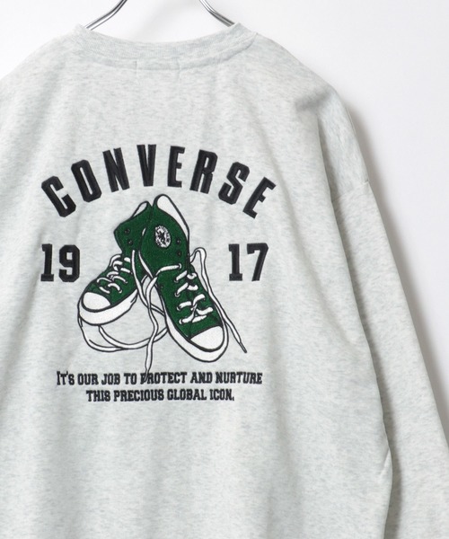 CONVERSE(コンバース)の「CONVERSE/コンバース 裏起毛 フロント バックサガラ刺繍 オーバーサイズ スウェット レディース メンズ トレーナー(スウェット・レディース・スミクロ/グレー系その他2/グレイッシュベージュ/ブラック/グレー系その他/ブラック系その他2/アッシュグレー/ブラック系その他/オフホワイト/グレイッシュブルー/グレー系その他3/ホワイト系その他/ブラック系その他3・M/L/LL)」の9枚目の写真