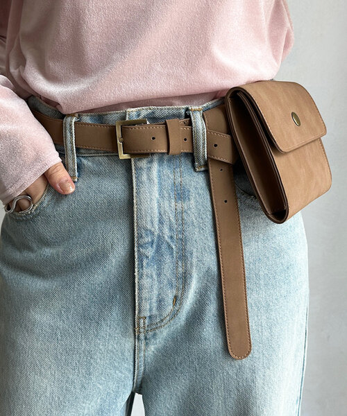 DouDou(ドゥドゥ)の「ベルトウエストポーチ(ショルダーバッグ・レディース・シルバー/ブラック/ダークブラウン/ベージュ/ブラウン・FREE)」の15枚目の写真