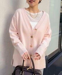 NOLLEY’S | カシミヤ混MUSICゆったりVネックカーディガン 24AW(カーディガン/ボレロ)