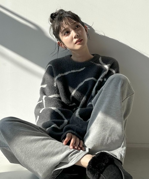 セール】◇選んでアソートデザイン ゆるっとシャギーニットプル