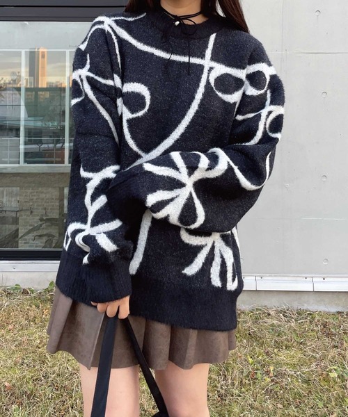 セール】◇選んでアソートデザイン ゆるっとシャギーニットプル