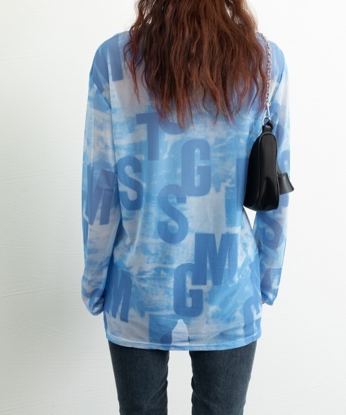 Miniministore(ミニミニストア)の「シアートップス 長袖レディースカットソー(Tシャツ/カットソー・レディース・イエロー×グリーン/ブルー・FREE)」の14枚目の写真
