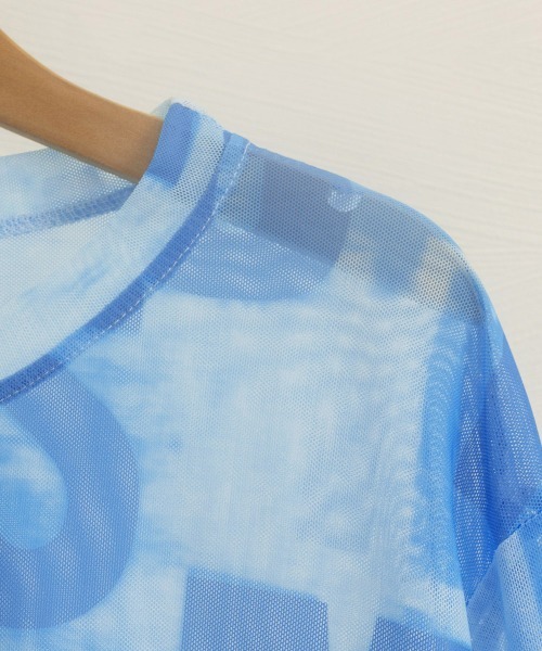 Miniministore(ミニミニストア)の「シアートップス 長袖レディースカットソー(Tシャツ/カットソー・レディース・イエロー×グリーン/ブルー・FREE)」の19枚目の写真